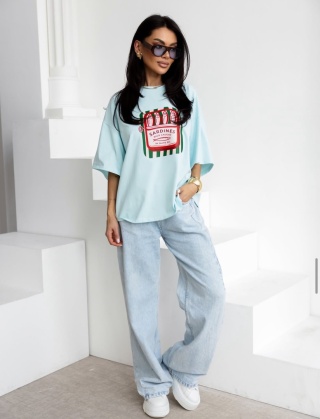 T-shirt SARDINES Turkus