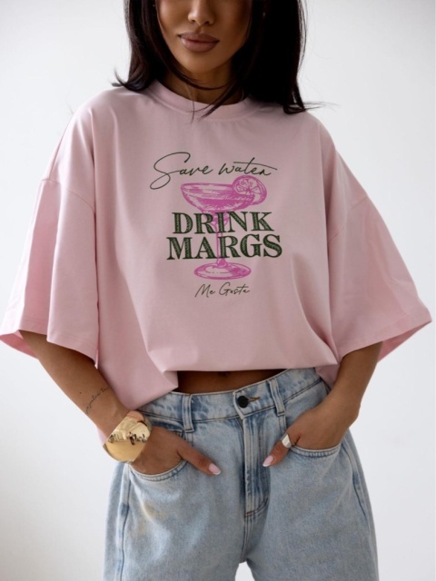 T-shirt DRINKS róż