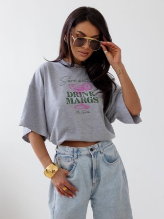 T-shirt DRINKS Szary